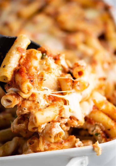Super Easy Three Cheese Baked Ziti Is A Meatless Dinner Recipe That