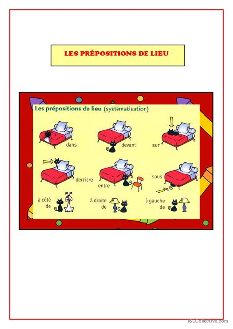 Les PrÉpositions De Lieu Dictionnair Français Fle Fiches Pedagogiques