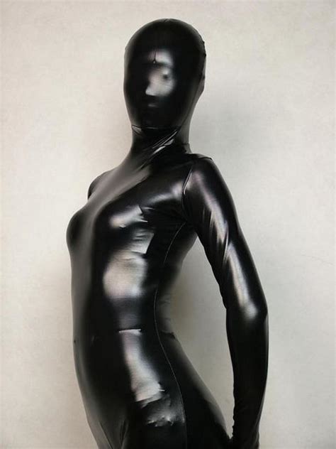 Cosplay Sea Blue Full Body Spandex Latexrubber Zentai Suit Catsuit