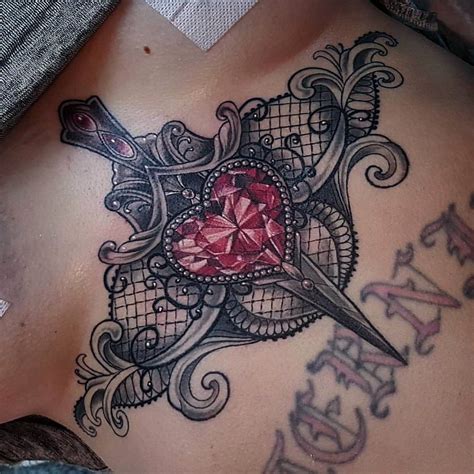 Lace And Gem Tattoo Lace Tattoo Hand Tattoos For Women Diamond Tattoo Designs