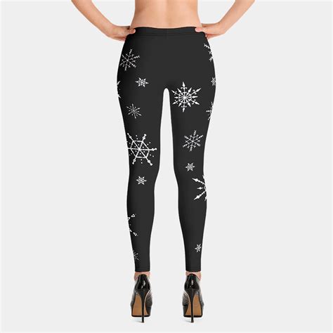 Snowflake Leggings For Women Women Festive Snowflake Etsy