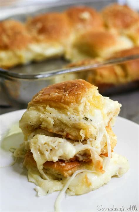 Cheesy Stuffed Garlic Bread Sliders House Food And Drink