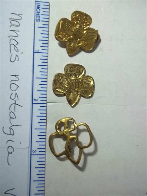 Girl Scout Brownie Pins 3 Vintage Pins By Nancesnostalgia