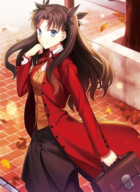 Wallpaper Illustration Anime Girls Black Hair Fate Series Tohsaka