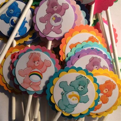 Care Bear Cupcake Toppers Care Bears Birthday Party Care Bears