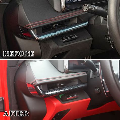 Carbon Fiber Inner Control Dashboard Cover Trims For Chevrolet Corvette