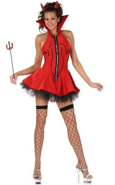 Sexy Devil Costume Halloween Fancy Zip Up Devil Costume 3pc Devil Party Dress For Women In Sexy