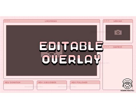 Editable Stream Overlay Pack Pixel Art Computer Windows Etsy Uk