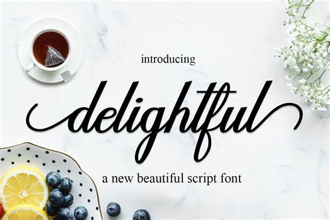 Delightful Script Script Script Fonts Beautiful Script Fonts