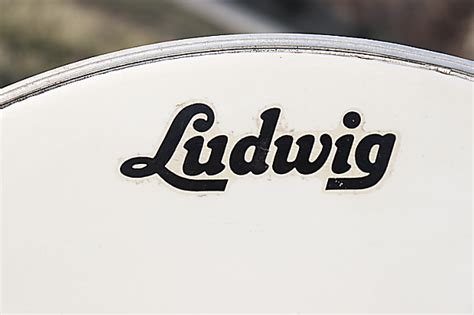 Vintage Ludwig 20 Script Logo Bass Drum Head 1960s Reverb