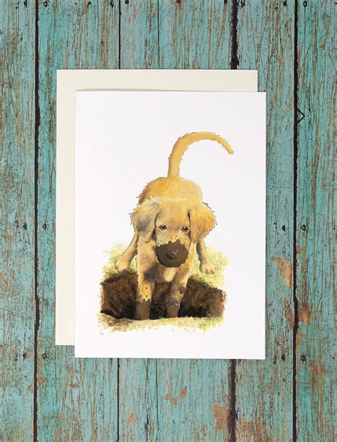 Funny Dog Greeting Card Golden Retriever Etsy Funny Greetings