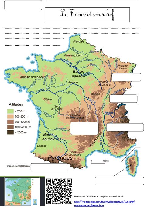 Coloriage carte des départements de la france. Fleuves de France | Le BLOG de Monsieur Mathieu