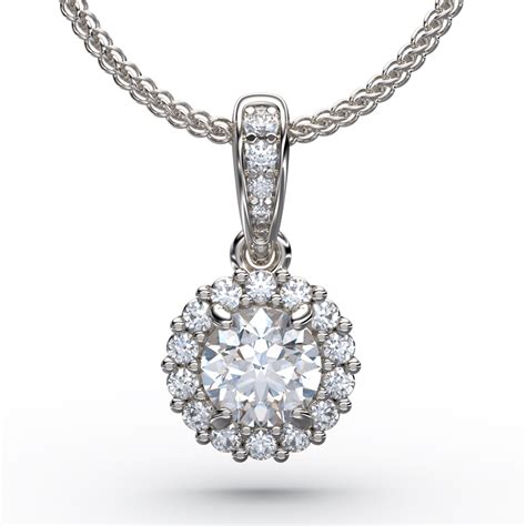 Solitaire Diamond Necklace With Halo Australian Diamond Network