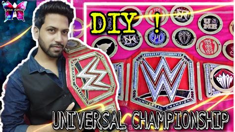 How To Make Wwe Universal Championship Belt At Home Red Belt Step By
