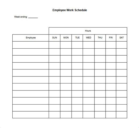 Weekly work schedule template i crew. Free Employee Work Schedules | charlotte clergy coalition