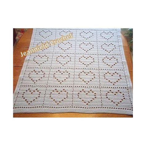 Heart Baby Blanket Crochet Pattern By Jeannie Davis Lovecrafts