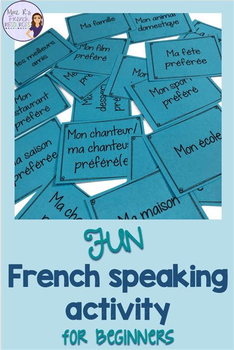 French speaking activity for beginners | French speaking ...