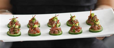 Cucumber Slices With Tuna And Avocado Tartare Recipe Olivemagazine