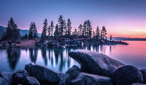 Lake Tahoe Sunset At Sand Harbor Photograph By Alex Grichenko
