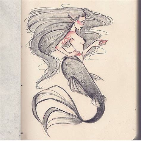Pin By Lizzy Amason On Mermaids Mermaid Sketch Mermaid Art Dark Mermaid