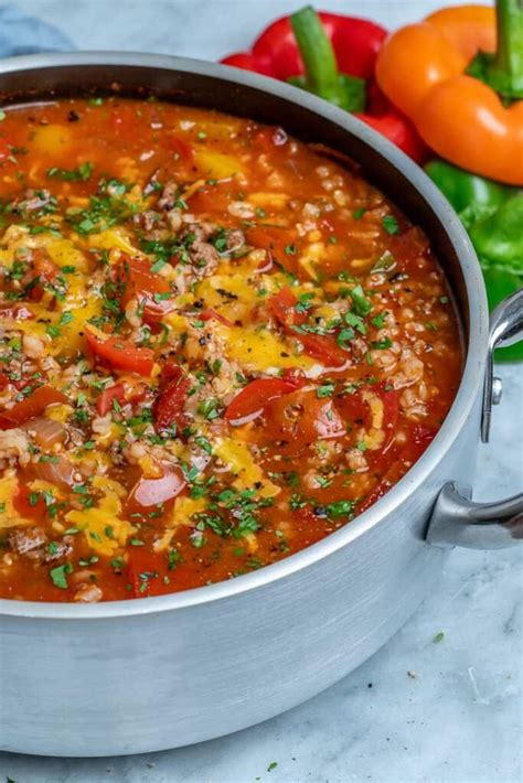Easy Stuffed Pepper Soup Recipe Healthy Fitness Meals