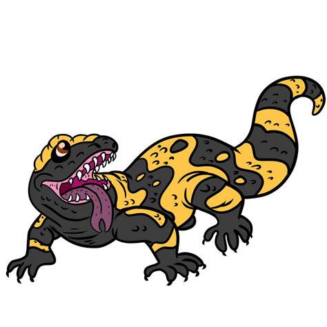 These coloring pages feature a realistic line drawing of the gila monster. Gila Monster Drawing | Free download on ClipArtMag
