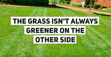 The Grass Isnt Always Greener On The Other Side