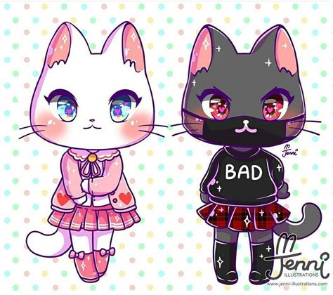 Cat Fashion 2 Chibi Cat Kawaii Chibi Kawaii Art Kawaii Anime Cute