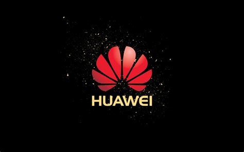 Download Wallpapers Huawei Black Background Logo For Desktop With