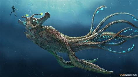 Subnautica Sea Emperor Leviathan In Game Baby Emperors Youtube