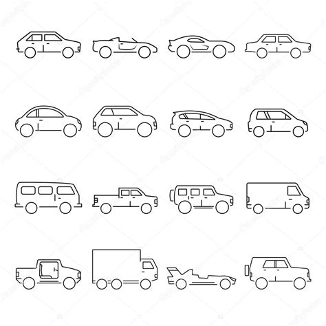 Outline Car Collection Icon Stock Vector Image By ©mariyapvl 88458010