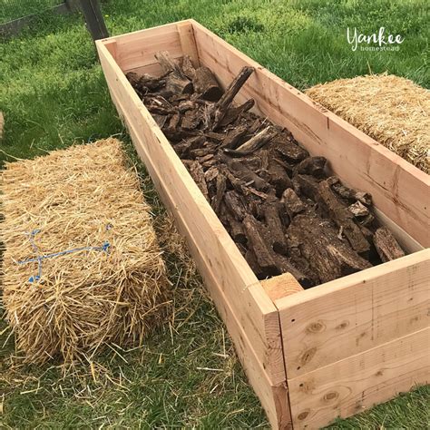 Also, building a raised garden bed doesn't have to cost a lot of money. How to Build Hugelkultur Raised Garden Beds - Yankee Homestead