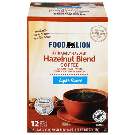 Save On Food Lion Hazelnut Blend Light Roast Coffee Single Serve Cups