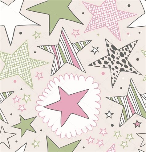 Seamless Abstract Pattern With Stars Starry Decorative Drawn