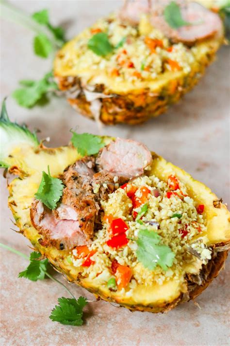 Season them on both sides with a few pinches of salt and pepper. Paleo Pineapple Fried Rice with Grilled Pineapple Pork ...