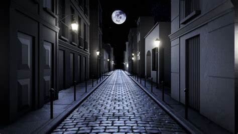 Scary Alley Corridor At Night Stock Footage Video 100