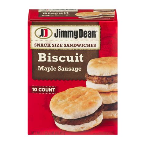 Jimmy Dean Snack Size Maple Sausage Biscuit Sandwiches Frozen 1062