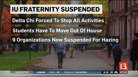 Iu Fraternity Suspended For Hazing Youtube