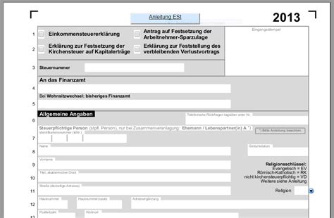 Antrag auf vergabe einer steuerlichen identifikationsnummer für nicht meldepflichtige personen durch das finanzamt. Einkommenssteuer 2013 mit allen Anlagen - PDF Vorlagen ...
