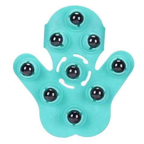 Pcs Body Massager Glove Palms Shaped Metal Roller Ball Stress Relief Anti Cellulite Yoga