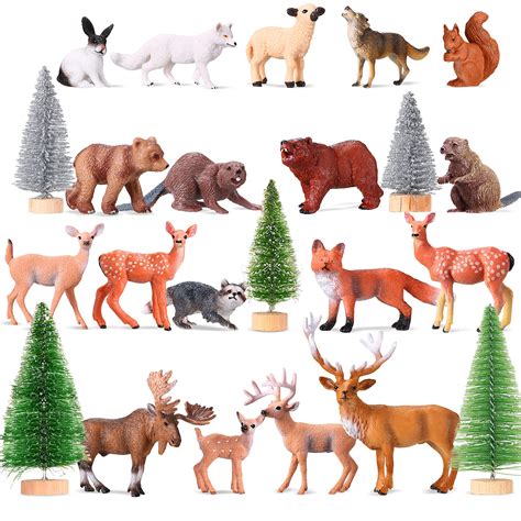 Buy 23 Pieces Woodland Animals Figurines Woodland Creatures Figurines