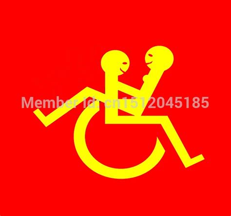 Wheelchair Sex Wheel Chair Handicapped Graphic Vinyl Decal Car Window