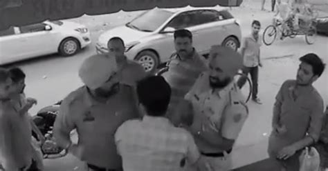 Cctv Video Of Punjab Police Thrashing Youth Goes Viral