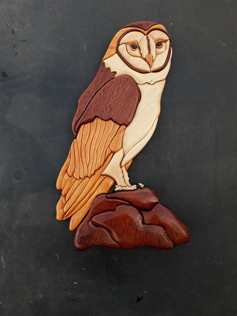 Barn Owl Intarsia By Woodenmann On Etsy Intarsia Wood Intarsia Wood