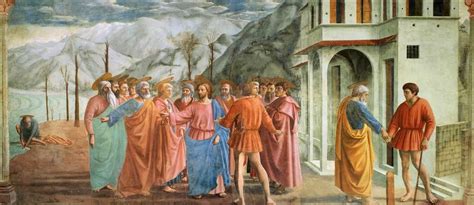 The Tribute Money Masaccio Renaissance Paintings Italian
