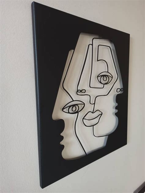 Picasso Cubism Style Metal Wall Art Material 2 Mm Steel Sizes 50cm X 44cm 19 7 X 17 3