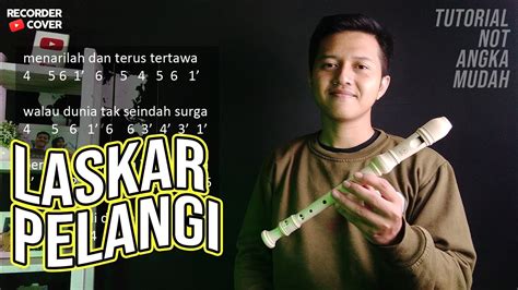 Not Angka Laskar Pelangi Recorder Cover Iyan Mithriz Youtube