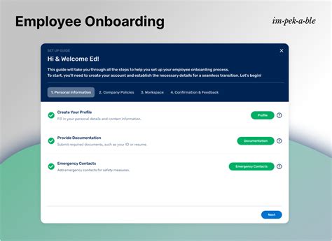 Sign Up Wizard Employee Onboarding By Impekable On Dribbble