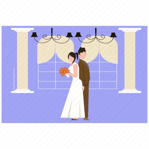 Bride Groom Couple Wedding Day Icon Download On Iconfinder