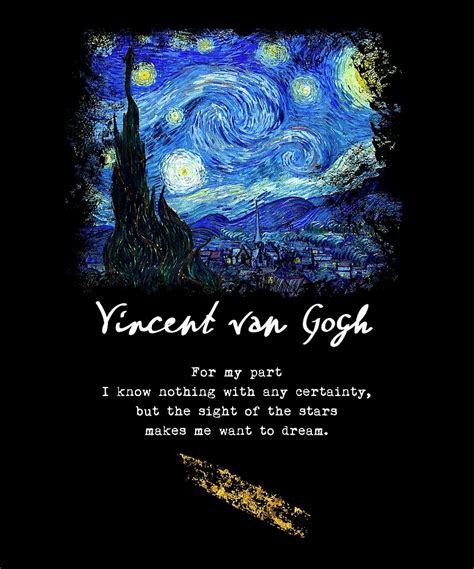 Vincent Van Gogh Starry Night Poem Quote Signature By